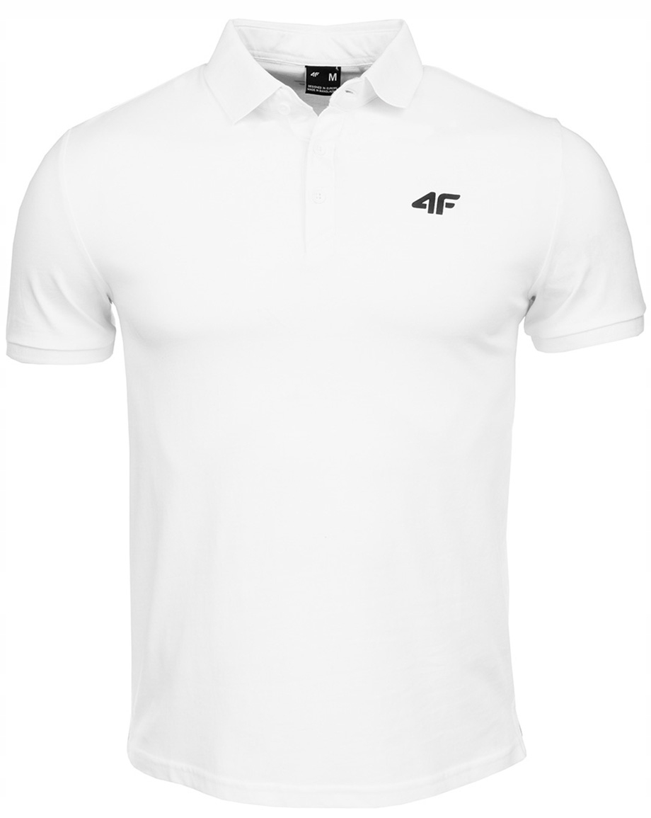 Zdjęcie produktu Koszulka Polo męska 4f białe Bawełna
